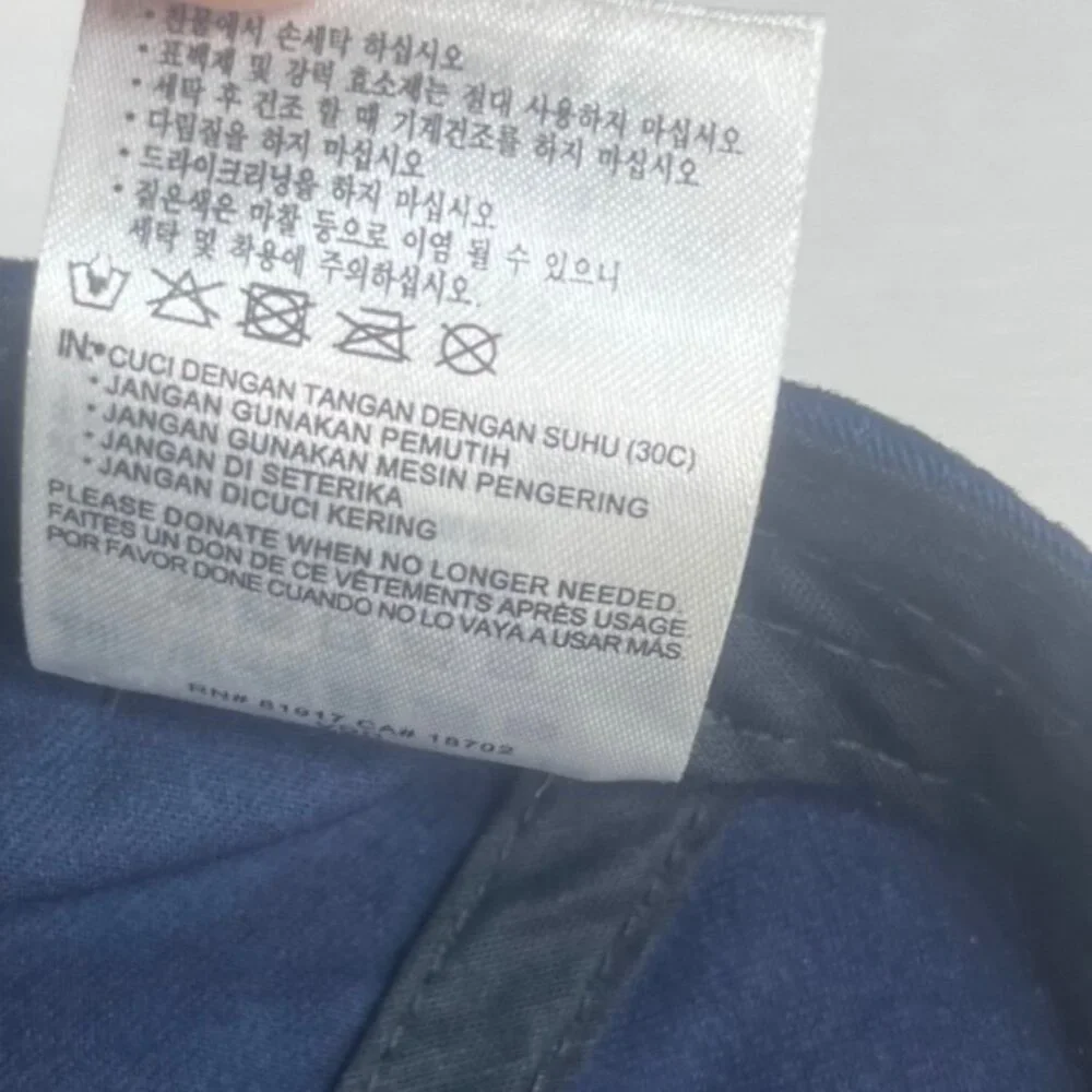 Converse Baseball Cap Hat Youth Size Blue Logo Patch Adjustable Strap - Picture 9 of 9